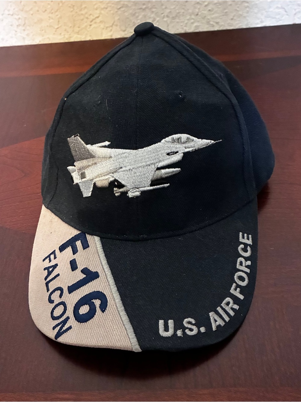 Military Airplane Baseball Hat - Black, Blue and Olive Camouflage Set - Picture 10 of 15